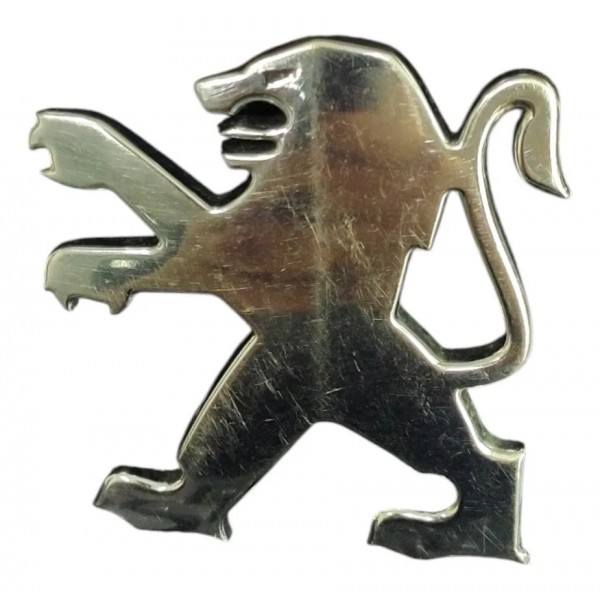 Emblema Capô Grade Peugeot 208 2013 2017 Prateado