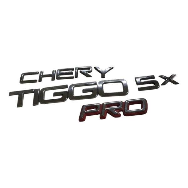 Emblema Letreiro Tiggo 5x Pro 2022 2023 Prateado