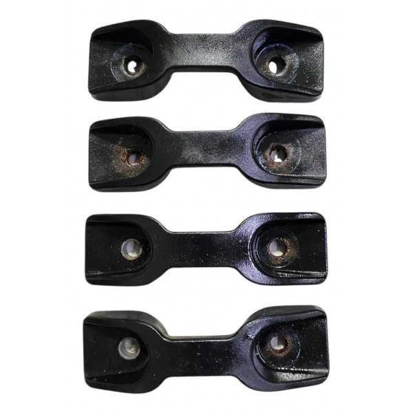 Kit 4 Ganchos Caçamba Fiat Toro Volcano At9 2019 2020 Preto