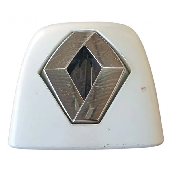 Emblema Tampa Traseira Renault Clio Hatch 2005 A 2012 Branco