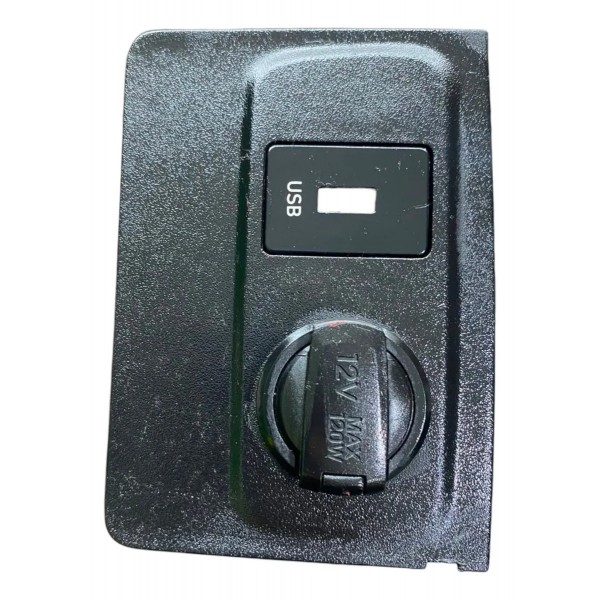 Moldura Tomada Usb Hyundai Hb20 2020 A 2022 Preto