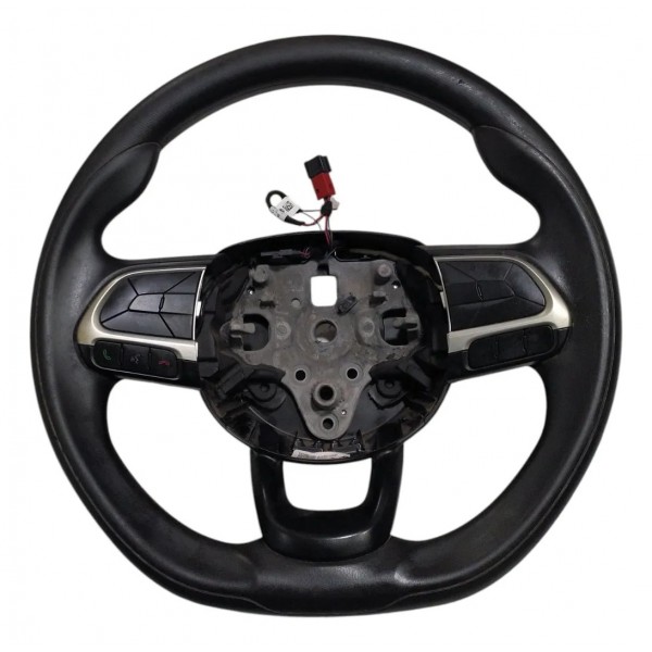 Volante Direção Argo Cronos Com Comando Original Preto