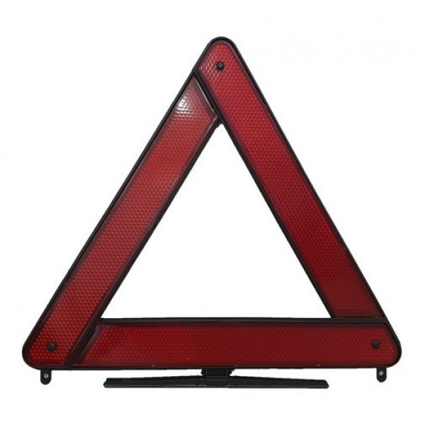 Triangulo P/ Carro Sinalização De Segurança Plástico Base Branca Truck Tudo T002