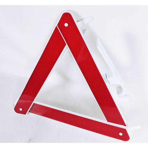 Triangulo P/ Carro Sinalização De Segurança Plástico Base Branca Truck Tudo T002