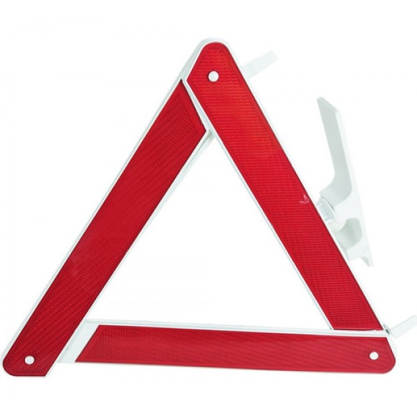 Triangulo P/ Carro Sinalização De Segurança Plástico Base Branca Truck Tudo T002