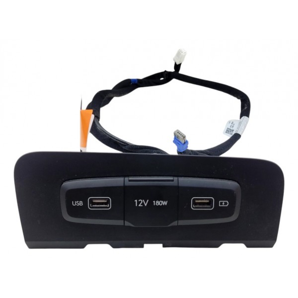Moldura Com Tomadas 12v Hyundai Creta 2023 Completa
