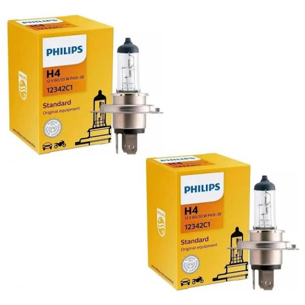 Lâmpada Philips H4 Original Farol Alto E Baixo