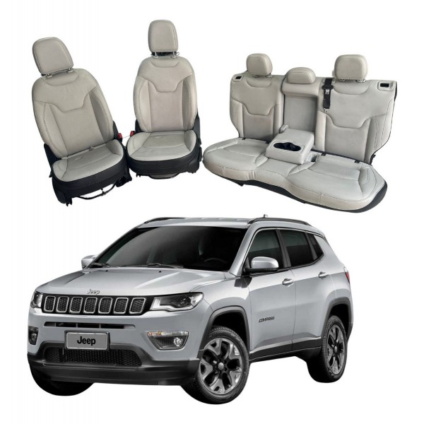 Jogo Bancos Couro Jeep Compass 2.0 Flex 2019 Usado Detalhe