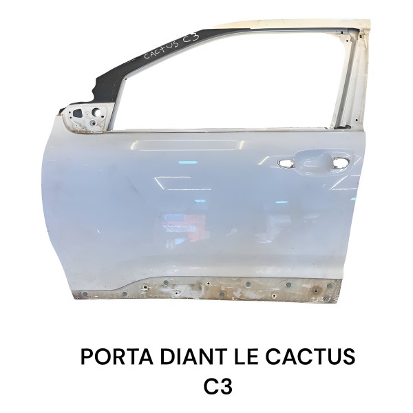 Porta  Dianteira Esquerda Cintroen Cactus C3 2014 A 2021 - Dianteira - Esquerda - Branca