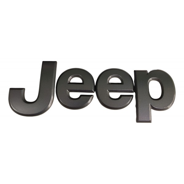 Emblema Capô Cinza Fosco Jeep Compass 2018 2021