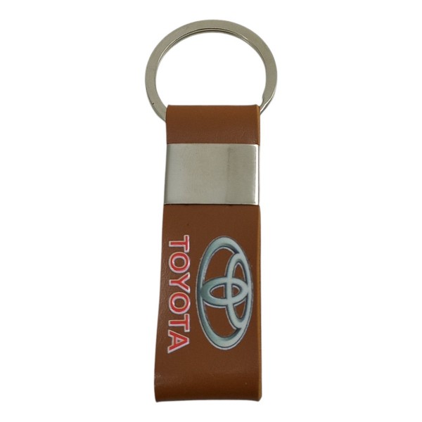 Chaveiro Automotivo Couro Marrom Toyota